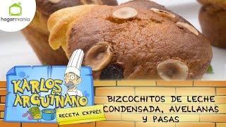 Eva Arguiñano Receta de Bizcochitos de leche condensada avellanas y pasas [upl. by Hafeenah]