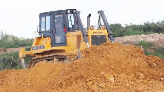 Liugong B160C Bulldozer Driver Skill Pushing Land  Dozer Equipment Working [upl. by Christianson]