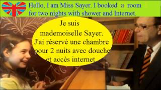 1000 words in french english conversation  Booking and arrival at the hotel  subtitles [upl. by Celesta]