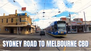 COBURG SYDNEY ROAD to MELBOURNE CITY CENTRE  Driving Tour Australia [upl. by Domela]