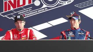 Indy 500 Fast Friday News Conference Bourdais and Sato [upl. by Narol]