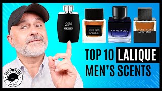 Top 10 LALIQUE FRAGRANCES For Men  Encre Noire Encre Indigo LInsoumis Hommage Ombre Noire [upl. by Ventre]