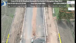 Khammam  Devarapalli 4 Lane Greenfield Highway  June Month Status  604 Complete  Pkg IV [upl. by Hess]