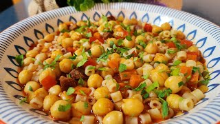 Garbanzos  pasta y chorizo  Receta de la abuela [upl. by Llenyr]