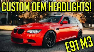 MY E91 M3 WAGON GETS THE COOLEST HEADLIGHT UPGRADE EVERYONE SHOULD DO THIS [upl. by Pauly]