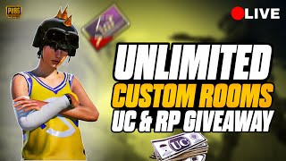 PUBG MOBILE LIVE CUSTOM ROOMS UC AND RP GIVEAWAYS  MALLANA IS LIVE [upl. by Reena]