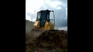 Shocking Action Bulldozer Pushes Piles of Tree Roots [upl. by Udall]