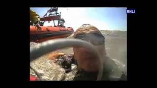 Porthcawl RNLI lifeboat rescue a person in water near Ogmore by Sea [upl. by Ammej]