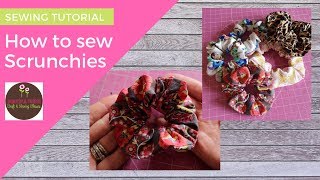 How to sew a scrunchie with a nice smooth join  Learn to sew with me  SEWING TUTORIAL [upl. by Ursi]