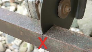 how to quickly cut four types of metal using a hand grinder  welding tricks [upl. by Adelaide]