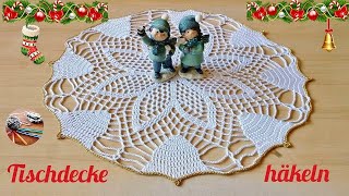 Tischdecke quotGlockenquot häkeln 🥰 für AdventsWeihnachtszeit 🎄 [upl. by Marchese]