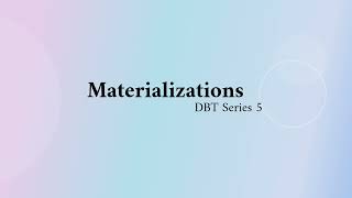 Part 5 Materializations [upl. by Lounge]