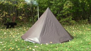 Make A Tarp Tent Tipi Hot Tent On The Cheap [upl. by Namreg898]