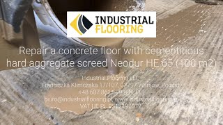 Repair a concrete floor with cementitious Neodur HE 65 100 m2  Industrial Flooring LLC [upl. by Leahicm]