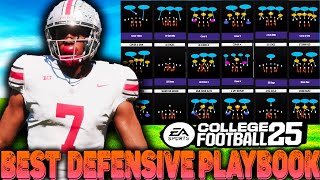 🚨MUST WATCH🚨 BEST DEFENSIVE PLAYBOOK IN EA SPORTS COLLEGE FOOTBALL 25 WORKS FOR CUT amp REGS [upl. by Itnaihc]