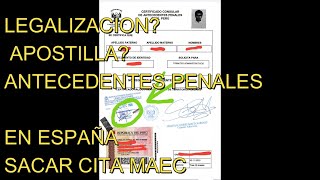 Como apostillar antecedentes penales peruanos en España Como sacar cita para apostillar antecedentes [upl. by Mohamed]