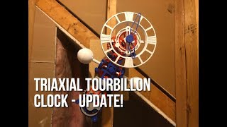 UPDATE  Triaxial Tourbillon 3D Printed Clock [upl. by Nohj740]