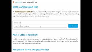 Brotli compression test  Free SEO tool [upl. by Nolra]