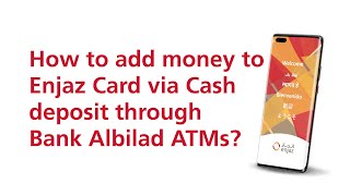 How to add money to Enjaz Card via Cash deposit through Bank Albilad Cash deposit ATMs NO Screens [upl. by Ahsieki]