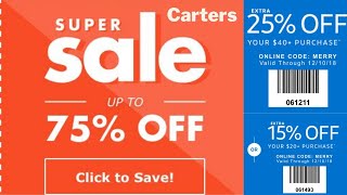 Carters Coupons Code  Flat 70 Off On Carters Coupons  Carters Promo Code [upl. by Yniatirb475]