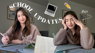 Life unfiltered  first month back to school study vlog [upl. by Lytsirk]