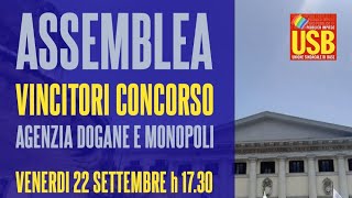 Assemblea Vincitori Concorso Agenzia Dogane e Monopoli [upl. by Akired333]