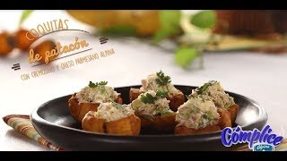 Receta Coquitas de patacón con cremosino y Queso Alpina  Alpina Colombia [upl. by Acirred]