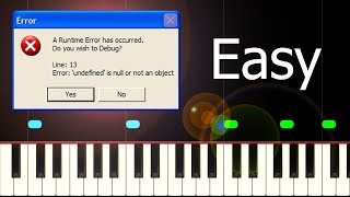 WINDOWS XP ERROR SOUND  Piano Tutorial [upl. by Salzhauer]