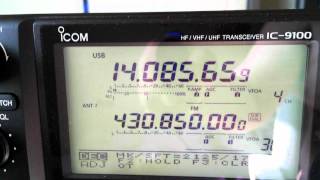 Icom IC 9100  Dstar  23cm  Nice Pics  Video [upl. by Ydnes770]