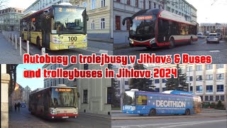 Autobusy a trolejbusy v Jihlavě amp Buses and trolleybuses in Jihlava 2024 [upl. by Airdnahs]