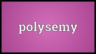 Polysemy Meaning [upl. by Naej669]