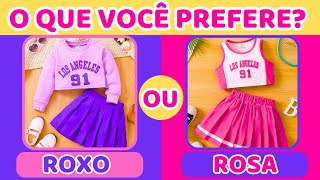 💜 ROXO vs ROSA 💖 O QUE VOCÊ PREFERE 30 PERGUNTAS  JOGO DAS ESCOLHAS [upl. by Compte733]