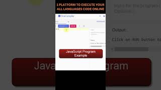 One Online Compiler to Execute Your All Programming Language Code [upl. by Nore]