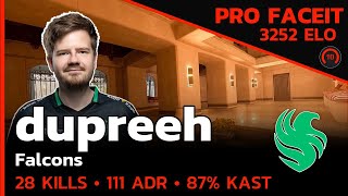 dupreeh Falcons IS LIGHTNING FAST MIRAGE🔥 MIRAGE FACEIT LVL 10  CS2 POV  Aug 26 2024 [upl. by Ttelrats765]