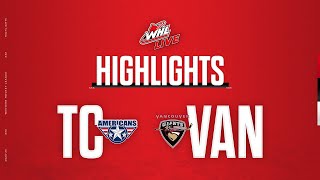 TriCity Americans at Vancouver Giants 312  WHL Highlights 202324 [upl. by Monjo]