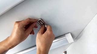 How to install LED batten luminaire linear light to Ceiling for Shop lighting and Garage lighting [upl. by Kissie]