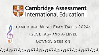 Cambridge International Exam Dates  OctNov Session 2024 [upl. by Darb]