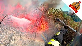 PROTEZIONE CIVILE Antincendio Boschivo 2018 Helmet Cam Fire Fighting  Prima Parte [upl. by Mohammad]