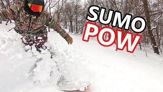 SUMO POW SNOWBOARDING IN JAPAN [upl. by Ayenet674]