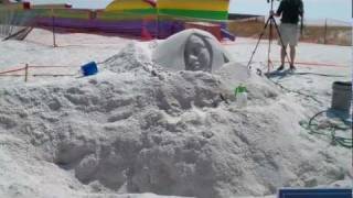 Sand Sculpting in Navarre Beach [upl. by Jervis]