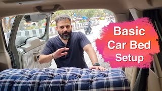 Basic Car Bed Setup for Long Road Trips  Bed setup in Car Mahindra Bolero Neo [upl. by Beuthel]