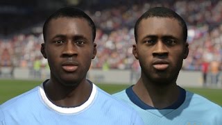 FIFA 15 vs FIFA 14 Faces  Manchester City  1080p [upl. by Uahsoj121]