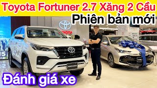 Đánh giá xe Toyota Fortuner máy xăng 27AT 4x4 2024 phiên bản mới nhất 2 cầu nhập khẩu màu trắng [upl. by New427]