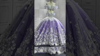 Latest new gown frock design purple colourshorttrending gowndesignyoutubeshorts shortvideogown [upl. by Christin8]