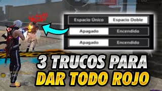 🔥 3 SECRETOS para dar TODO ROJO  LEVANTAR MIRA en FREE FIRE [upl. by Sula]