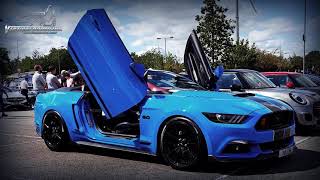 Simons Ford Mustang from England featuring Vertical Lambo Doors Conversion Kit [upl. by Otilrac]