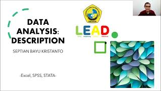 Data Analysis Description Excel SPSS STATA [upl. by Anna]