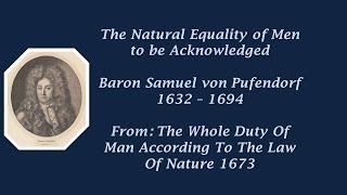 Samuel Pufendorf on equality 1673 [upl. by Enimaj]