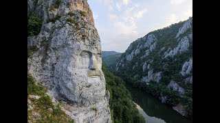 Statuia lui Decebal  Cazanele Dunarii Romania Orsova [upl. by Retsam]