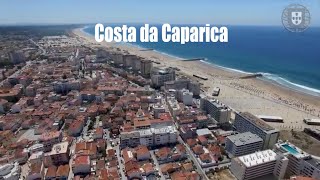 Costa da Caparica  aerial view  Best beach near Lisbon [upl. by Genni]